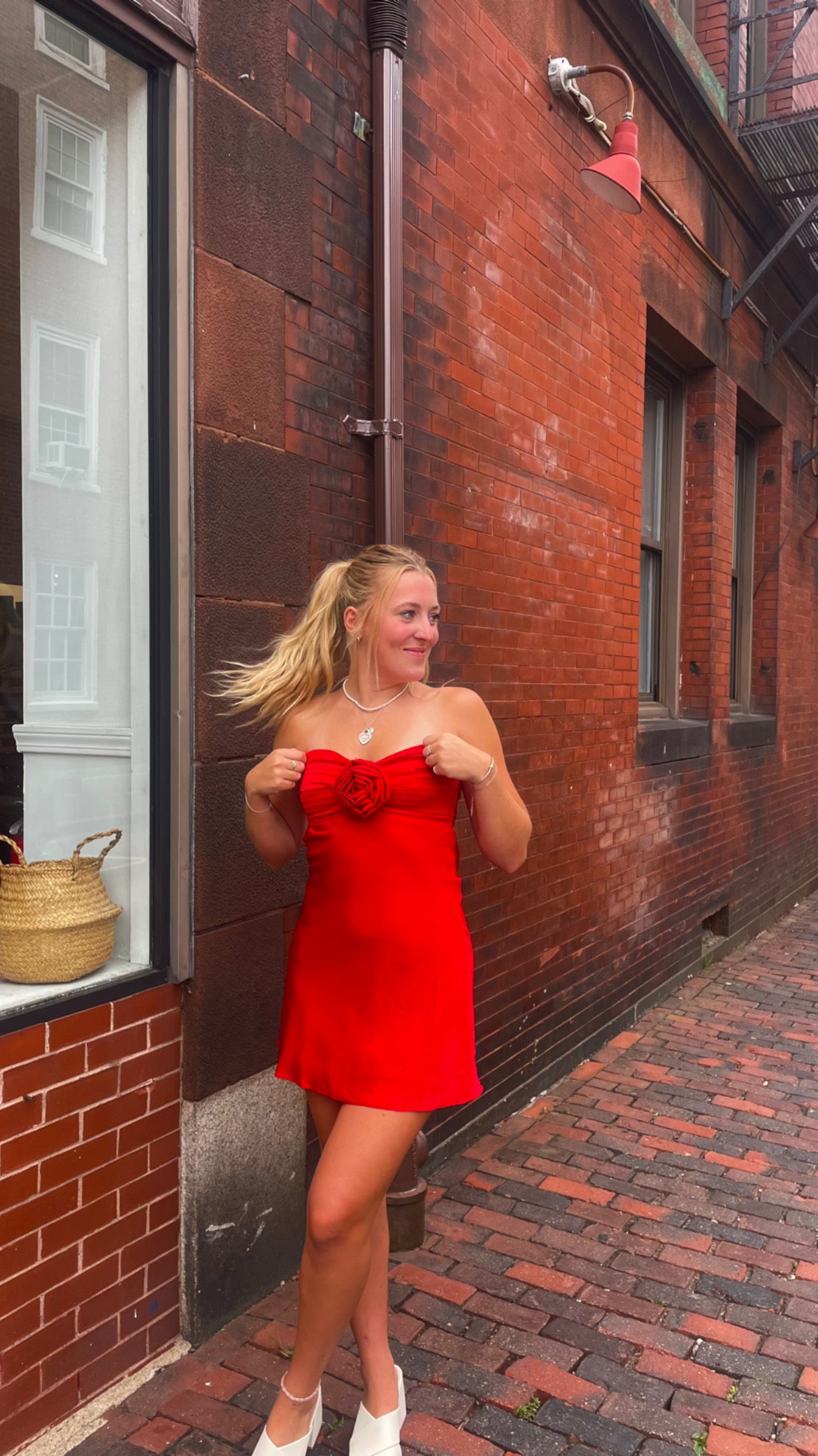 RED BUY MYSELF FLOWERS MINI
