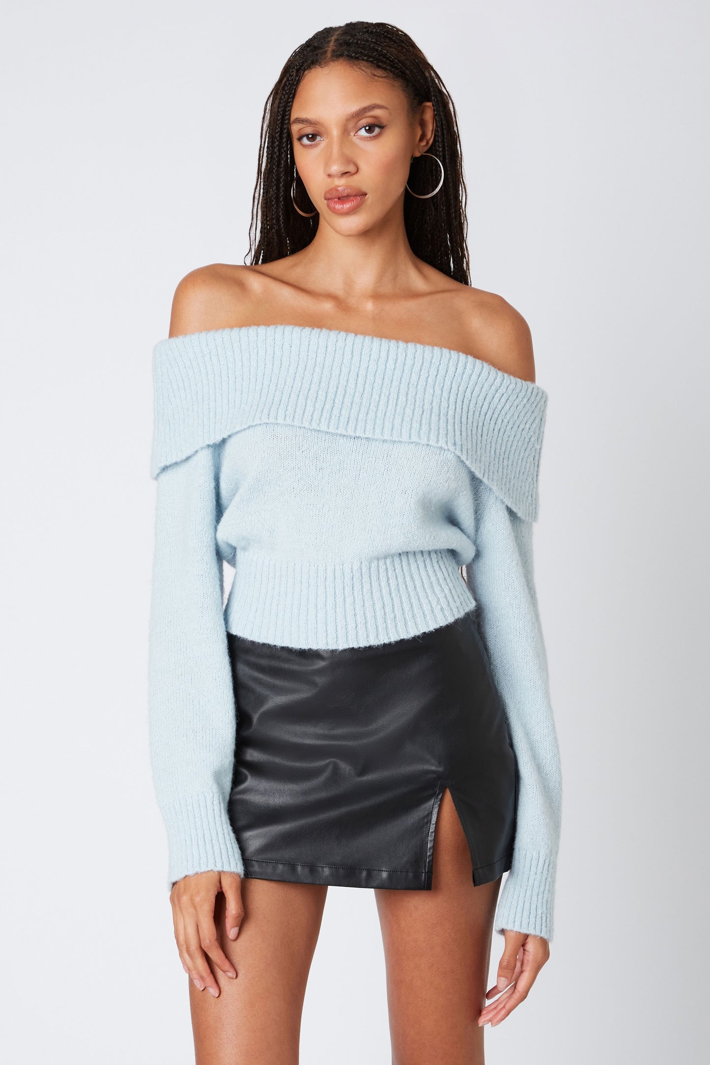 Remi Shoulder Sweater in Cream
