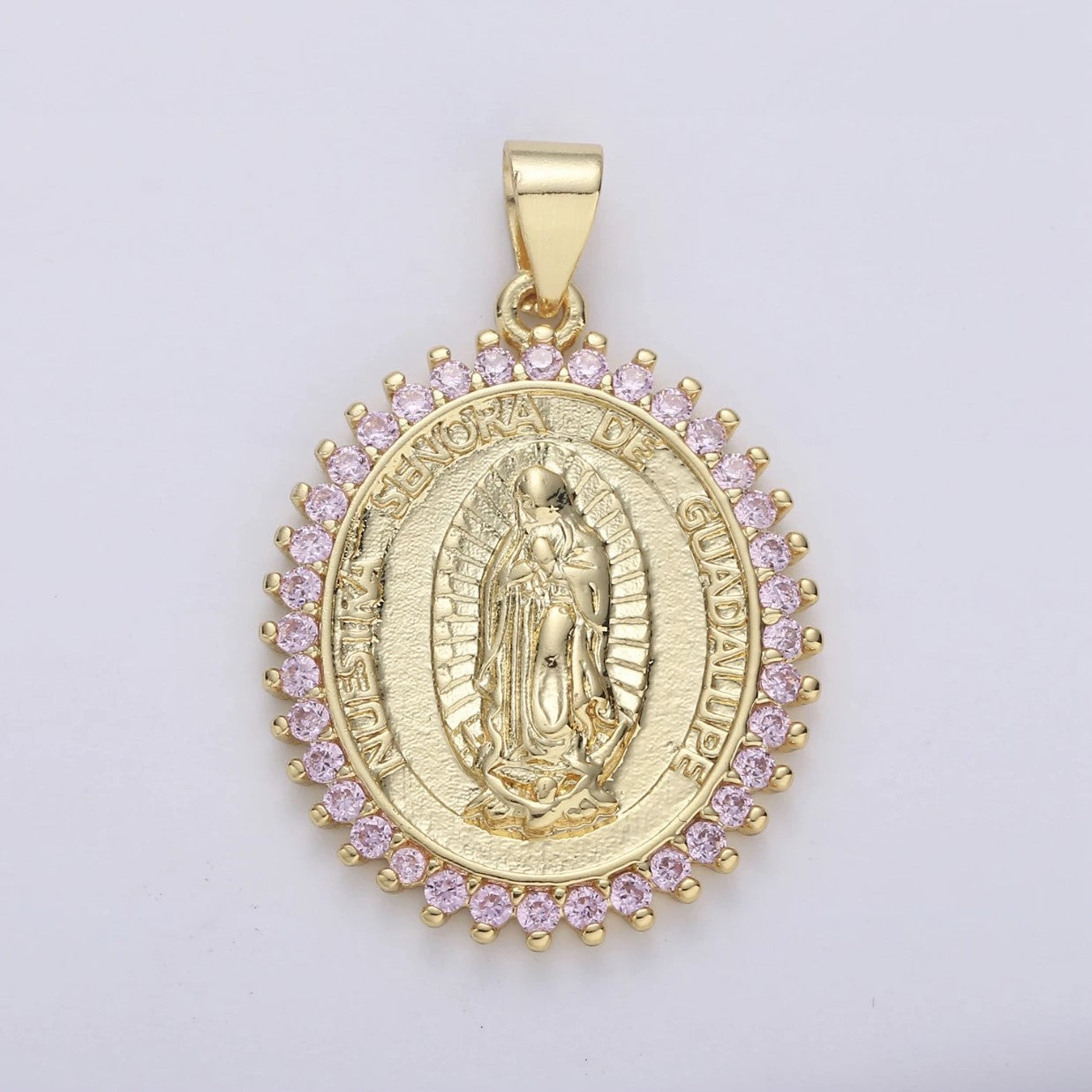 Shine Double Charm Religious Pendant in Rose