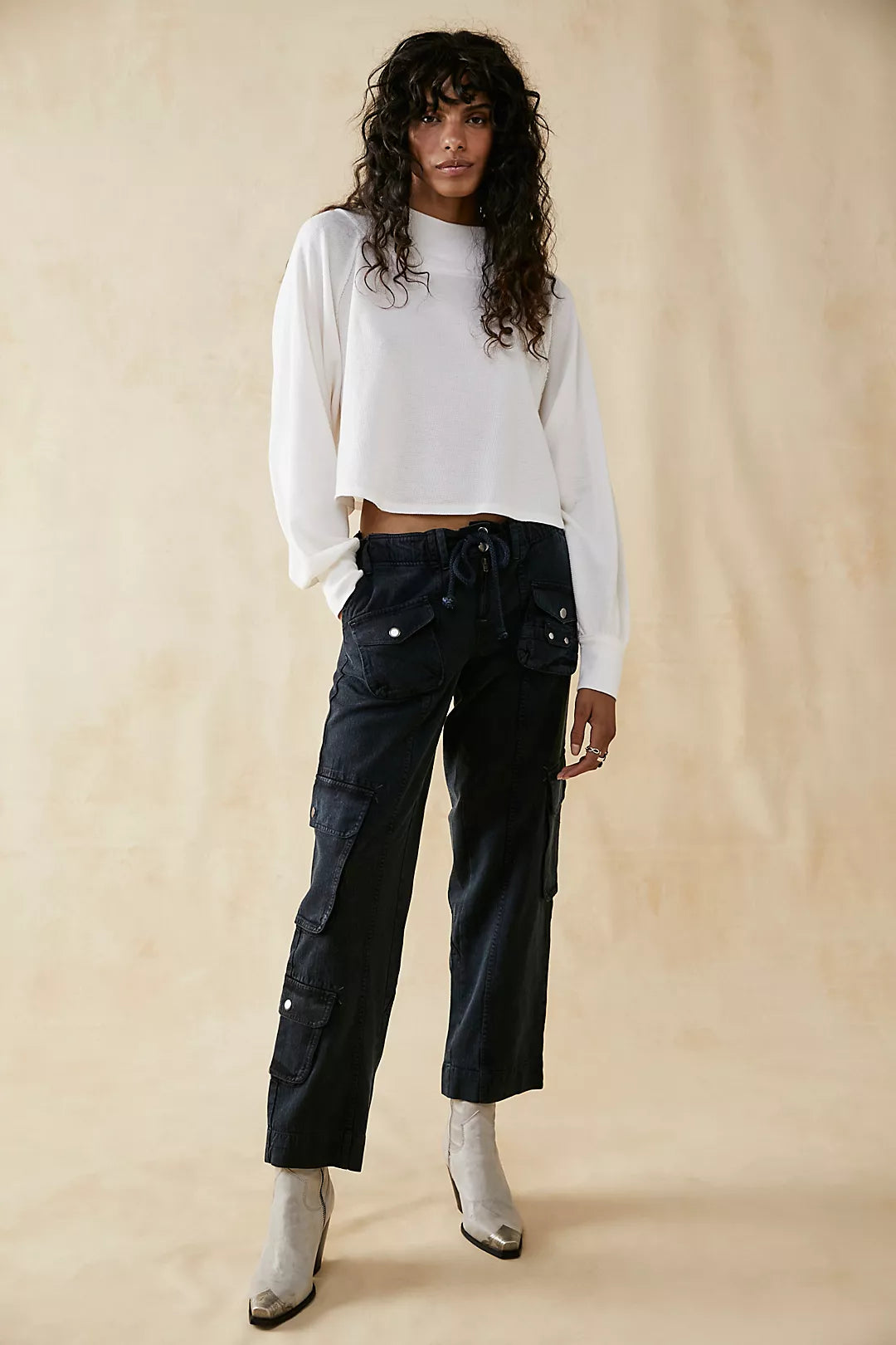 Free People Fun Times Turtleneck in Ecru