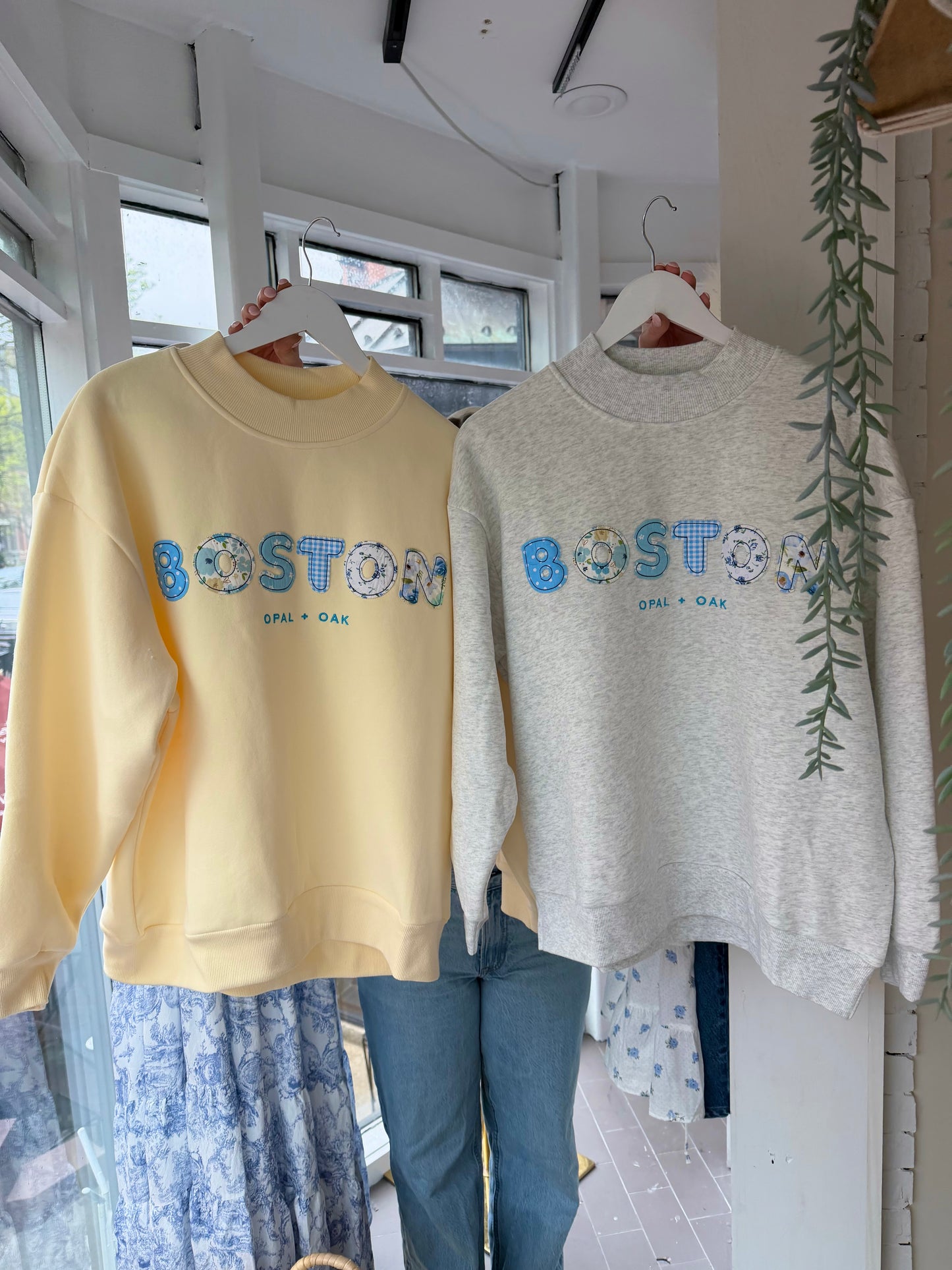 OPAL & OAK QUILTED BOSTON MOCKNECK