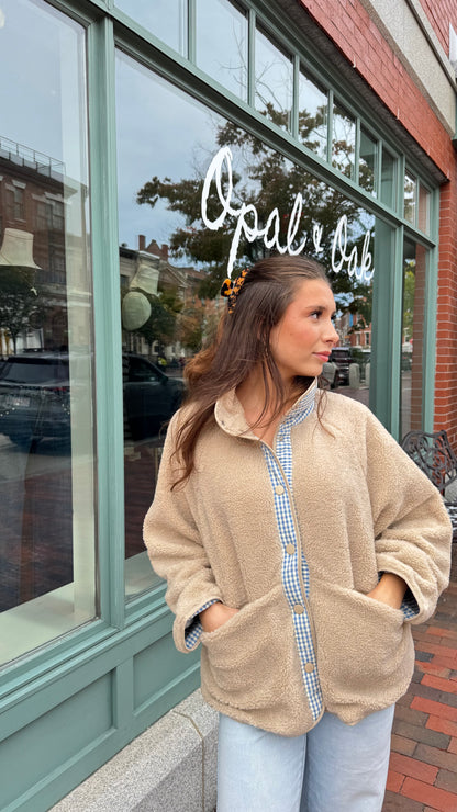 ABIGAIL PLAID SHERPA