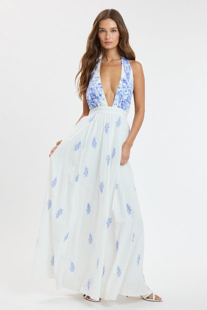 CHARLOTTE HALTER MAXI DRESS