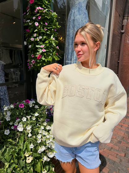 Boston Frayed Mockneck