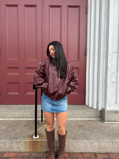 Wine Leather Jacket
