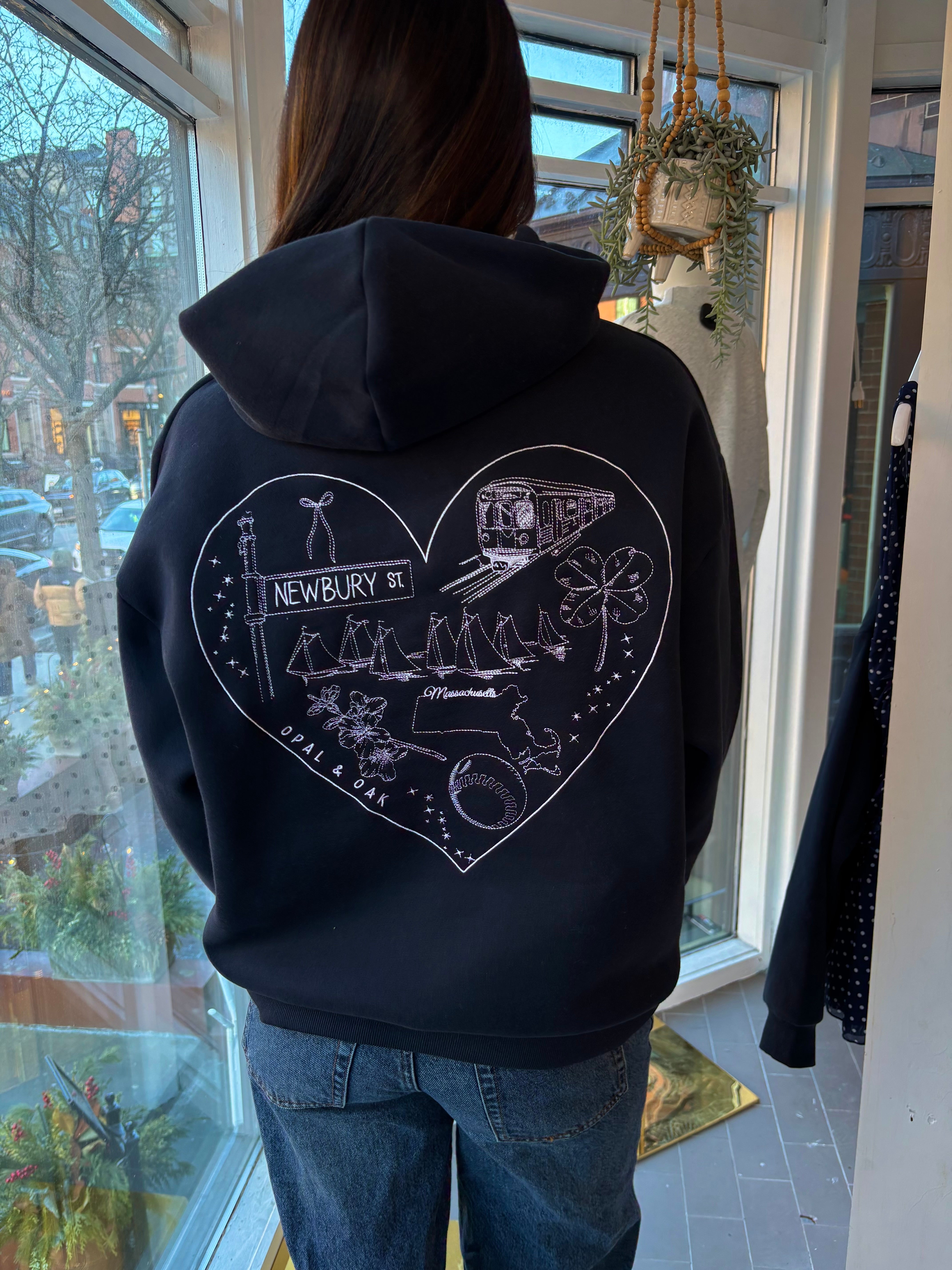 Newbury St. Boston Hoodie 💙 – OPAL & OAK BOUTIQUE