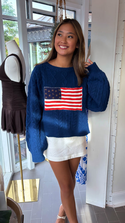 USA Flag Stitch Sweater