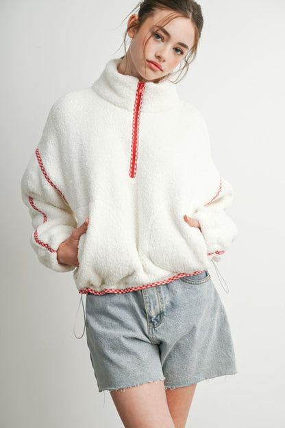 COFFEE RUN 1/4 ZIP SHERPA