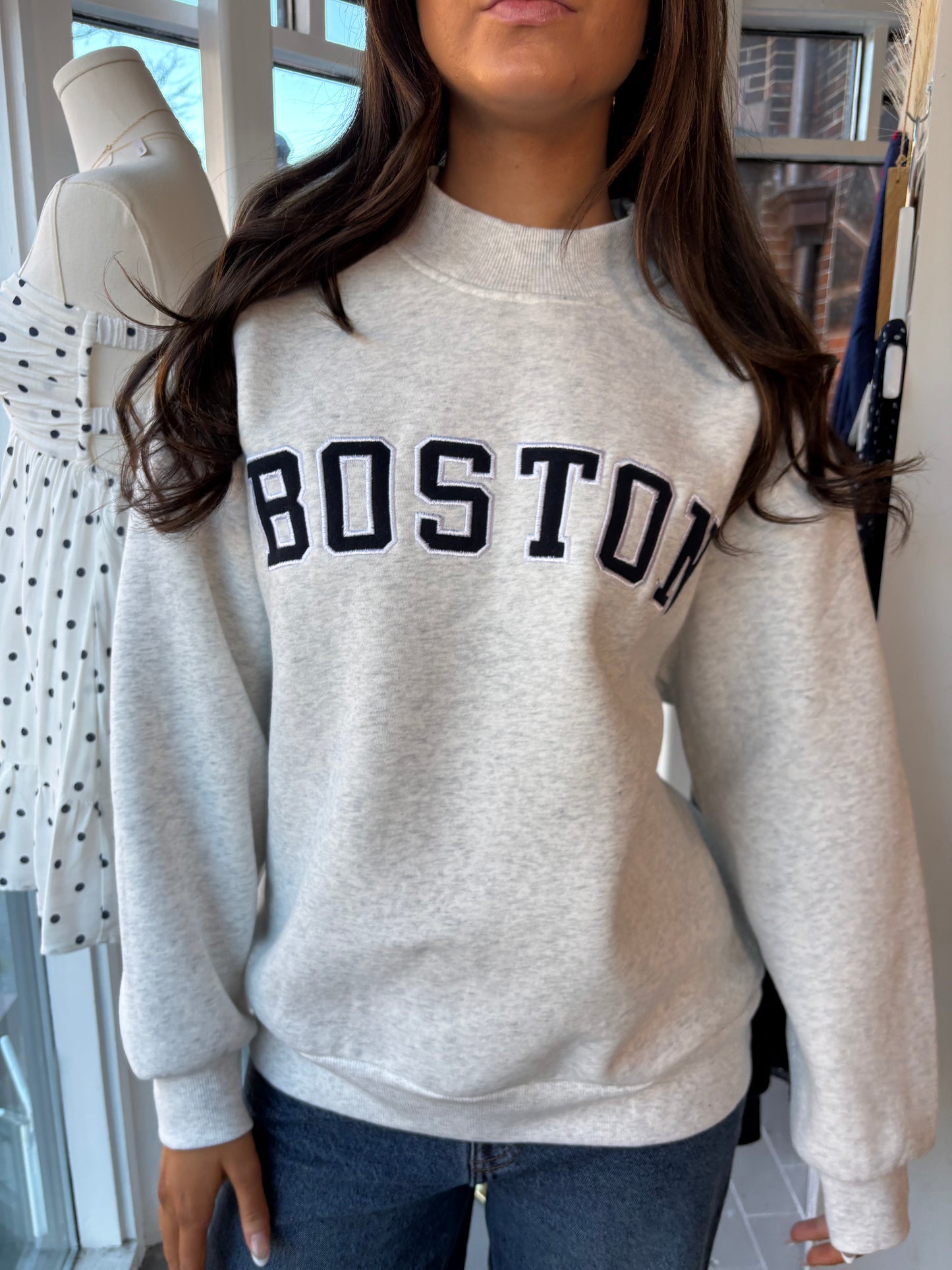 Boston Mockneck -Grey