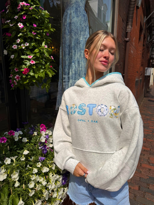 OPAL & OAK QUILTED BOSTON HOODIE