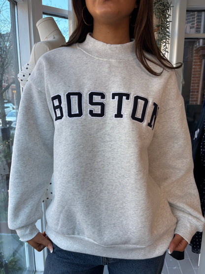Boston Mockneck -Grey