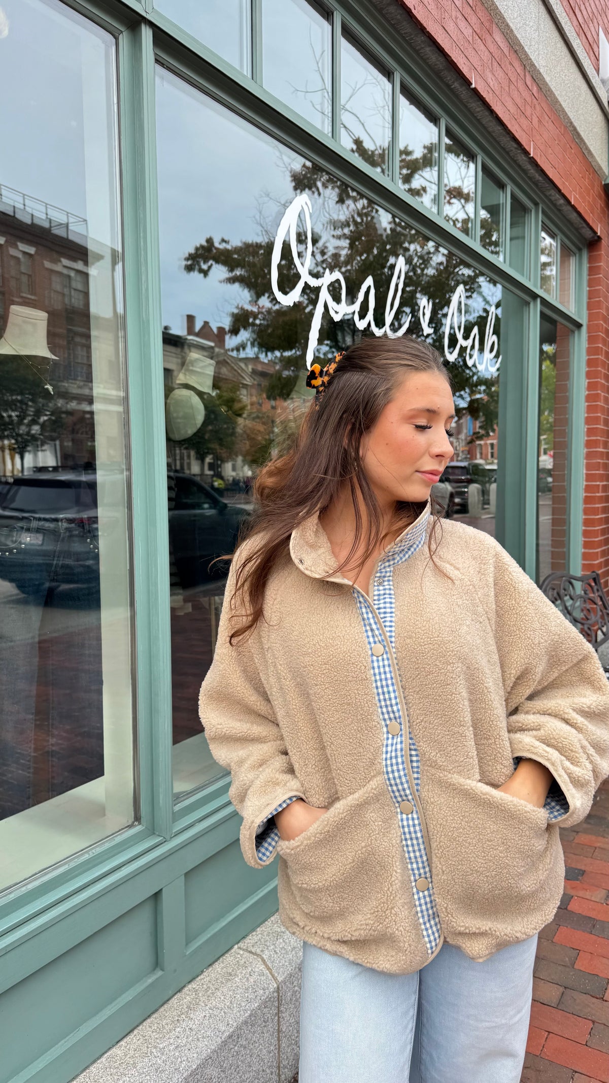 ABIGAIL PLAID SHERPA