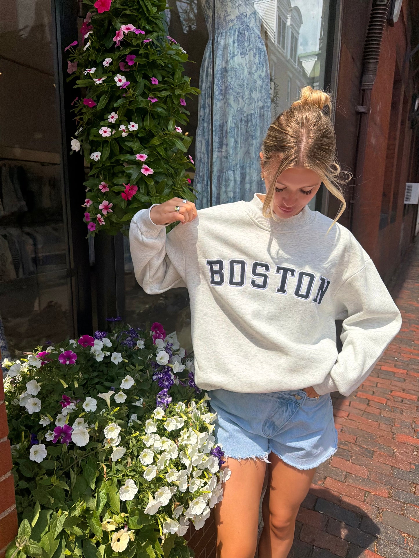 Boston Mockneck -Grey