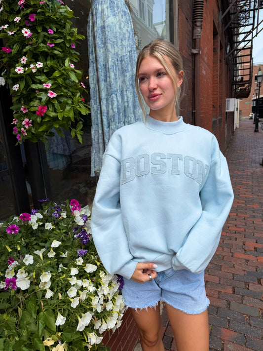 Boston Frayed Mockneck