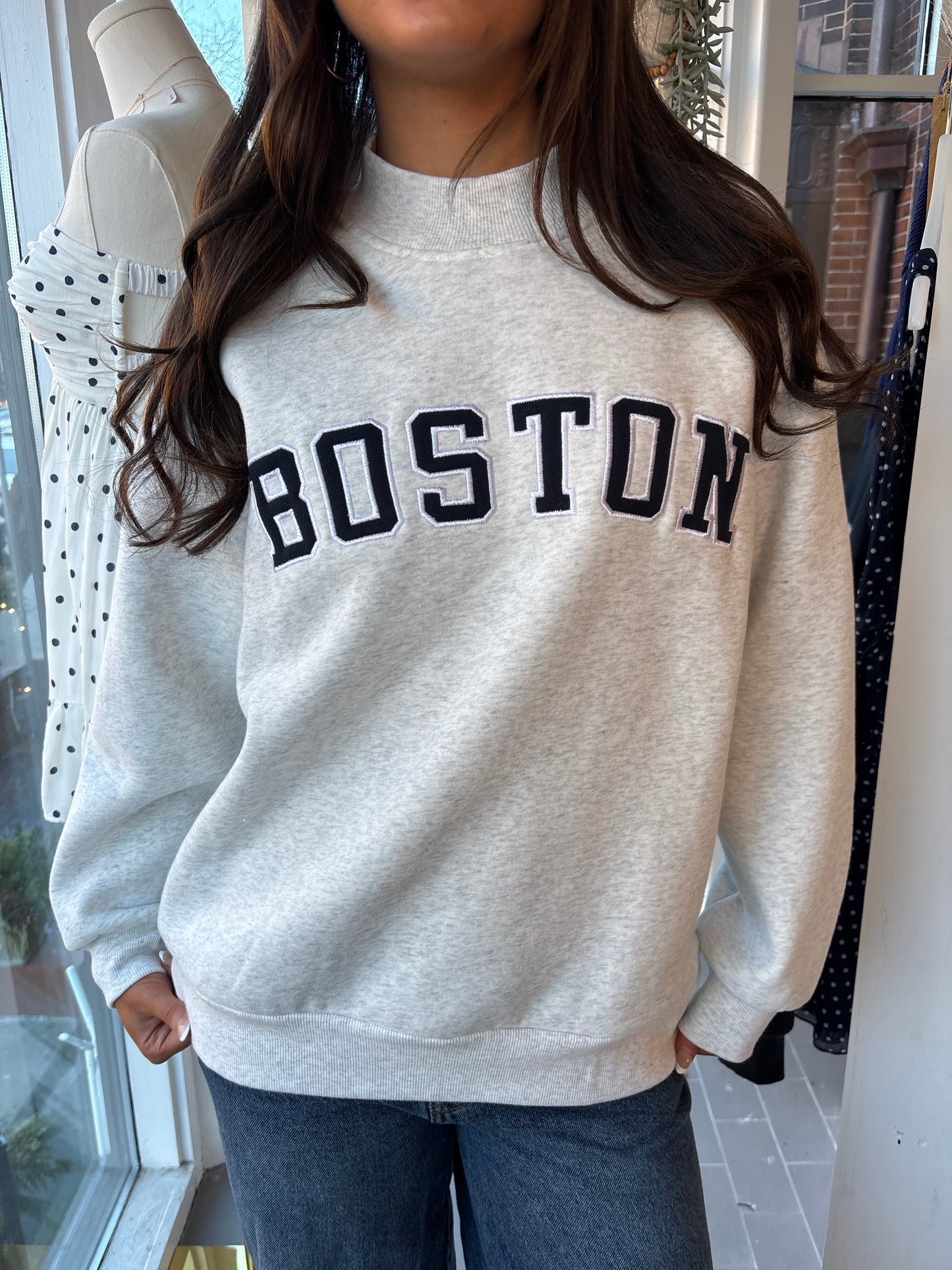Boston Mockneck -Grey