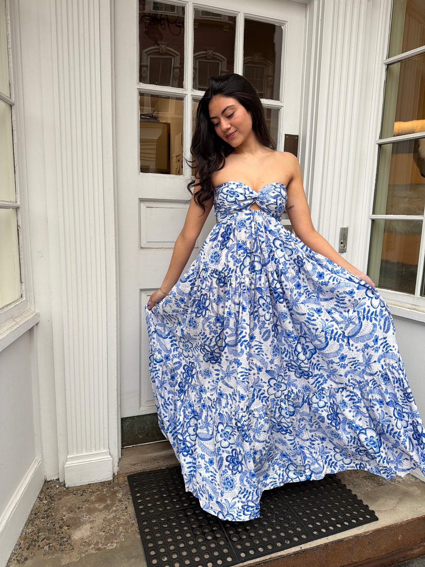 Nicolette Maxi -Blue swirls ☁️🩵