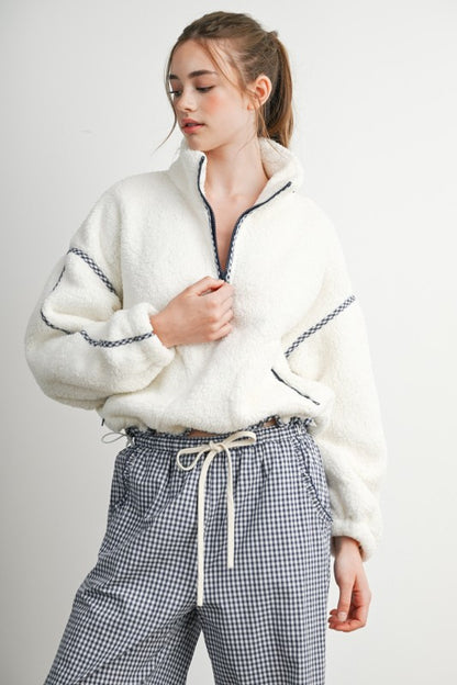COFFEE RUN 1/4 ZIP SHERPA