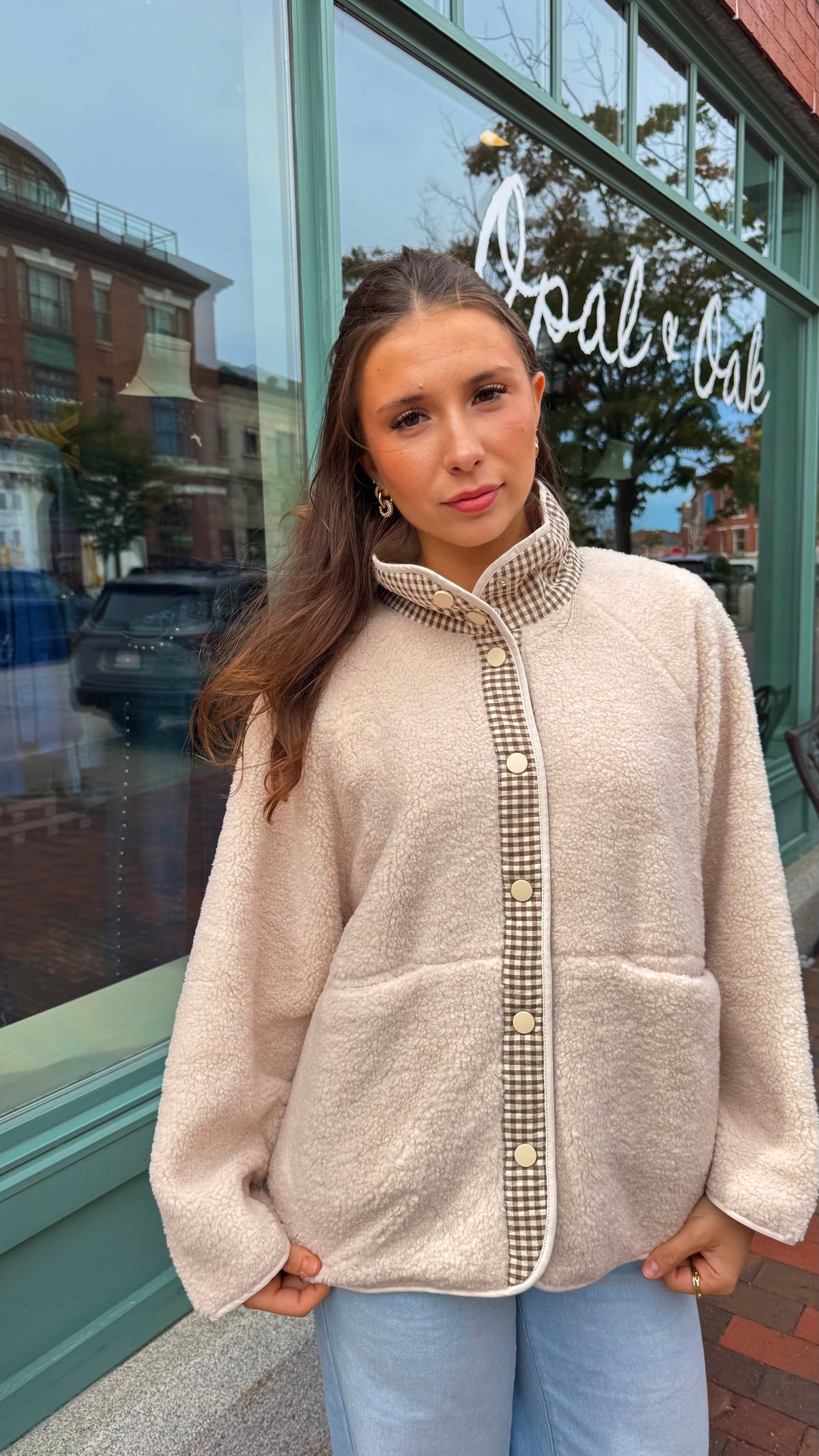 ABIGAIL PLAID SHERPA