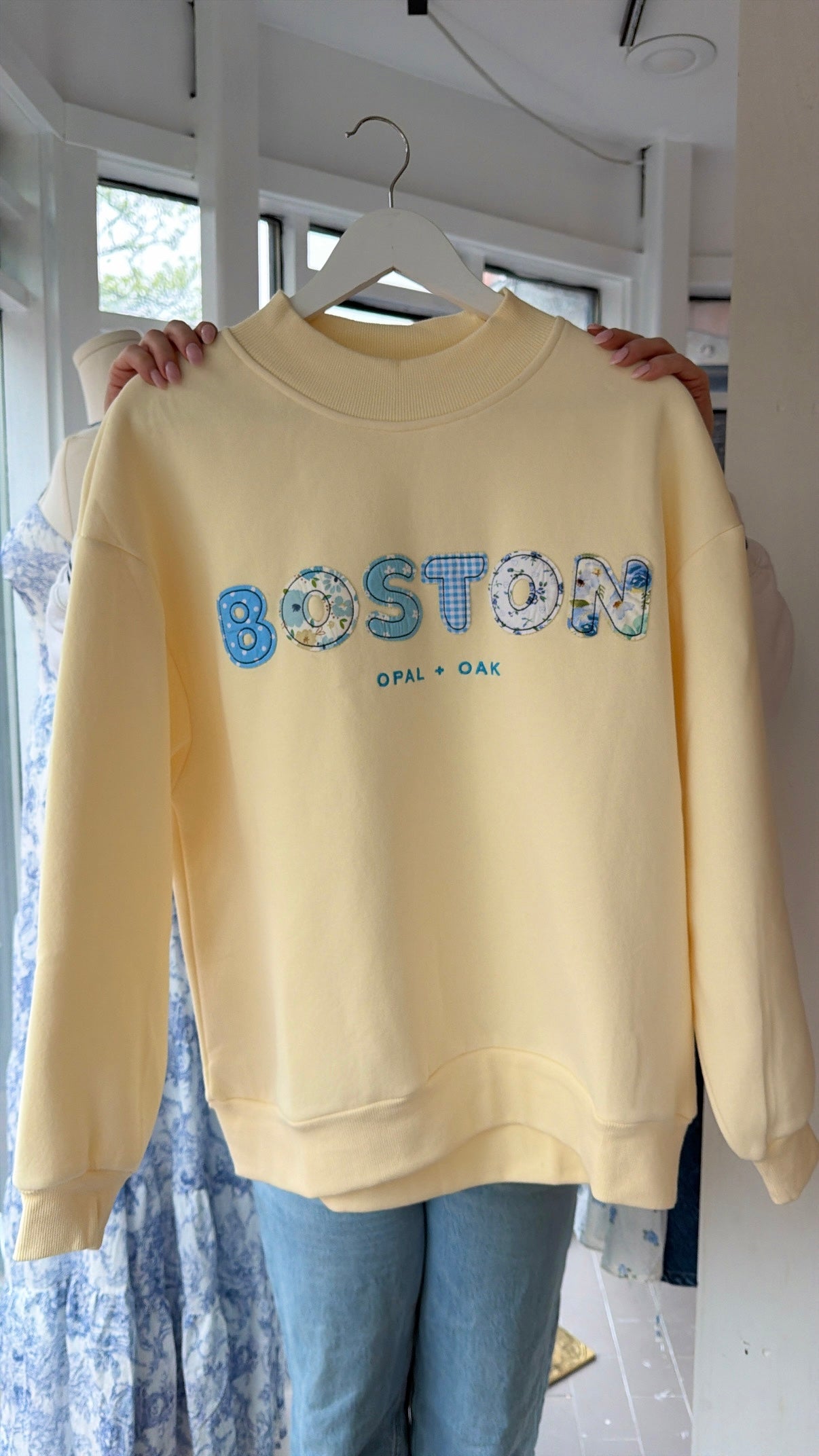 OPAL & OAK QUILTED BOSTON MOCKNECK