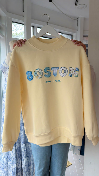 OPAL & OAK QUILTED BOSTON MOCKNECK
