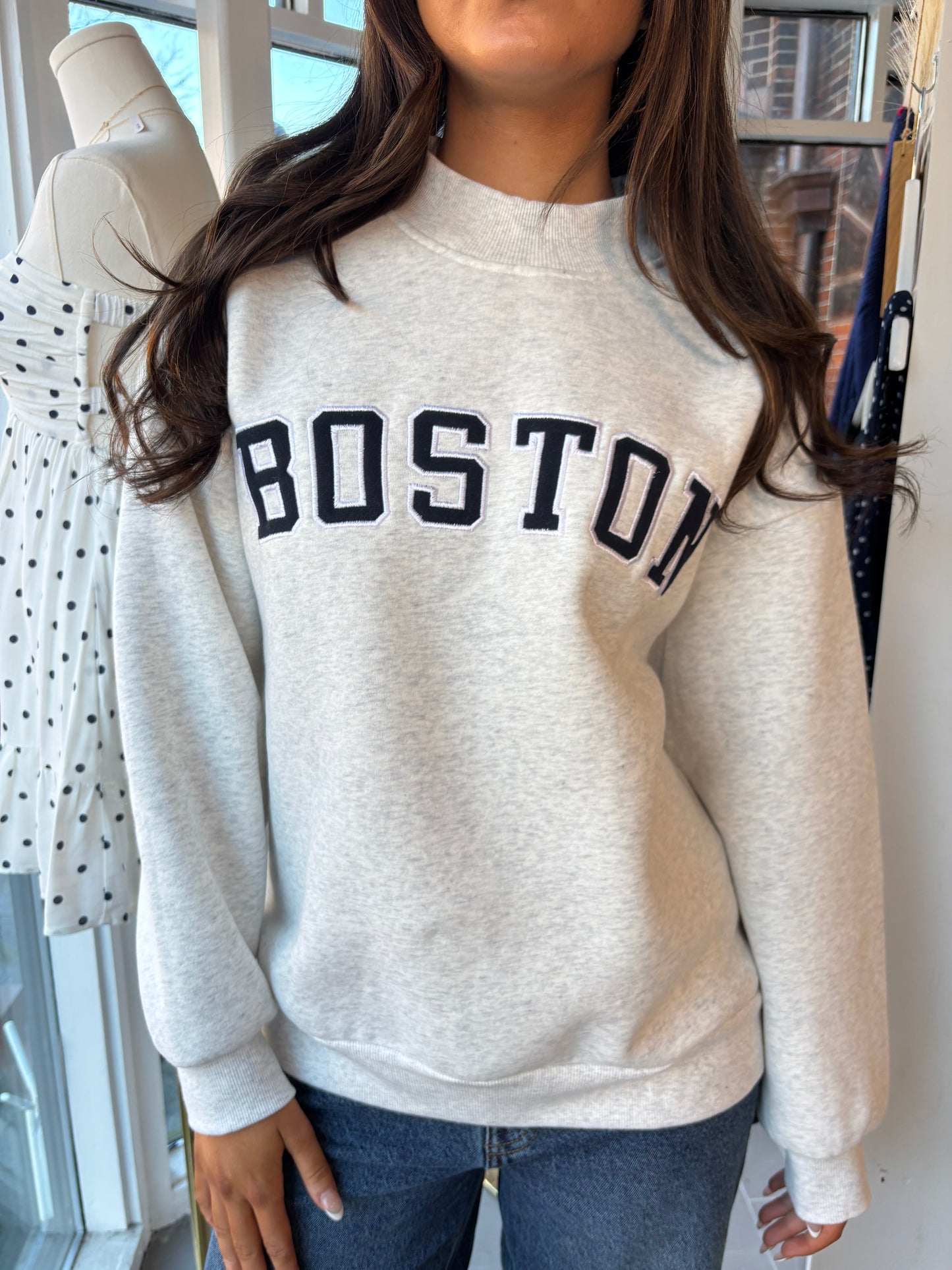Boston Mockneck -Grey