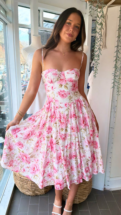 MADISON FLORAL MIDI DRESS 💖🌸