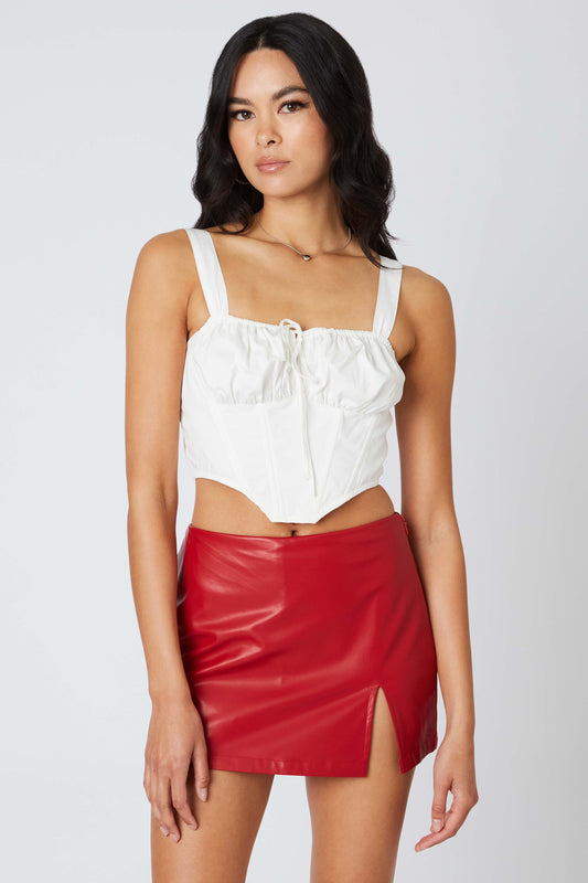 Cora Leather Skort