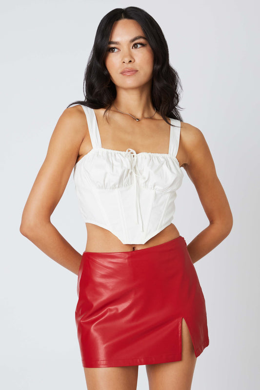 Cora Leather Skort