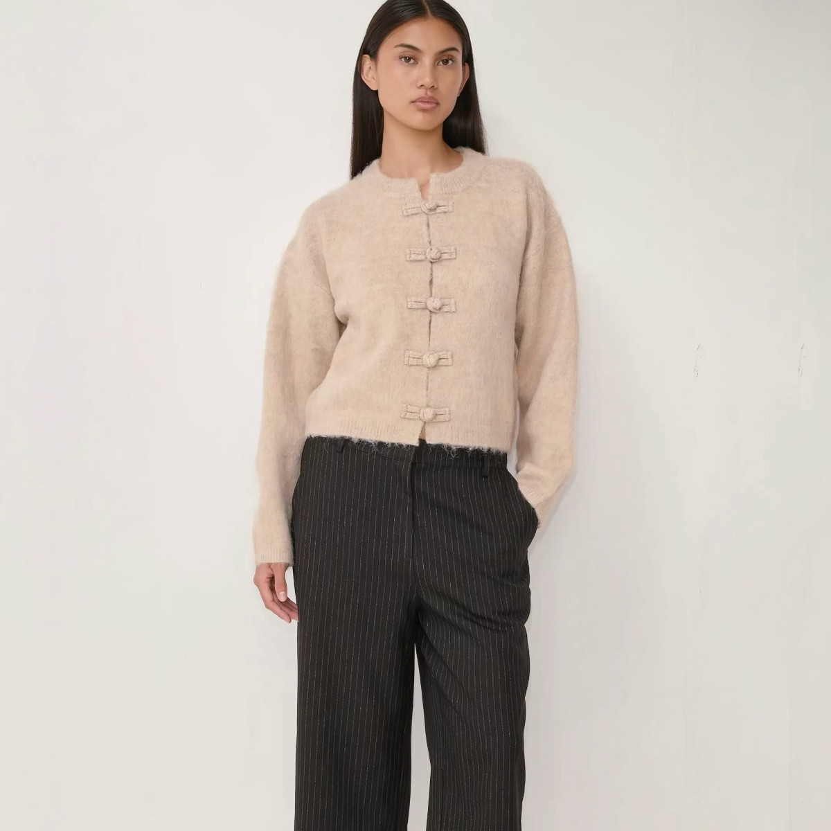 MAISY BUTTON UP SWEATER