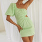 Skye Chartreuse Mini Dress