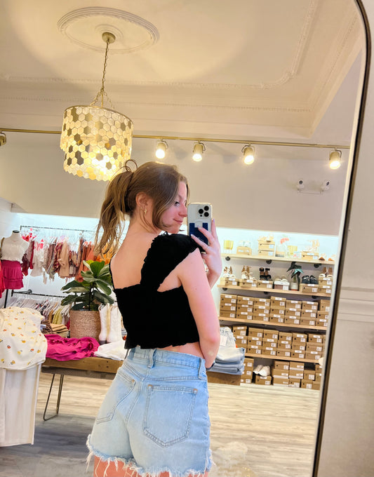 Havana Crop Top in Black