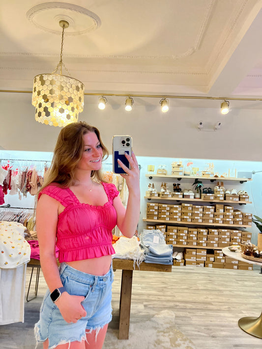 Havana Crop Top in Pink