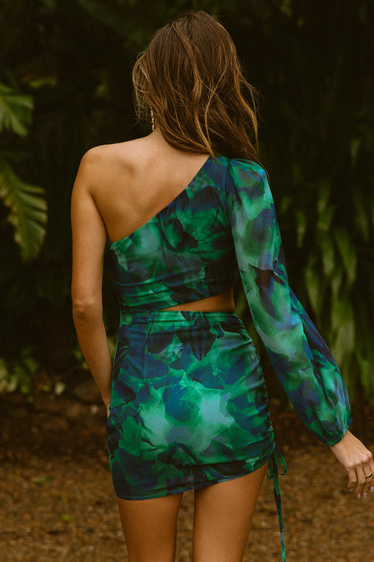 Calista Mini Dress in Green